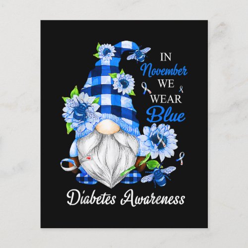 In November We Wear Blue Gnomes Diabetes Awareness