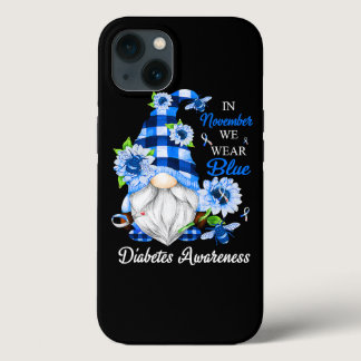 In November We Wear Blue Gnomes Diabetes Awareness iPhone 13 Case