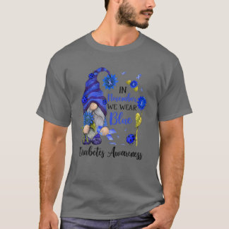 In November We Wear Blue Gnomes Diabetes Awareness T-Shirt