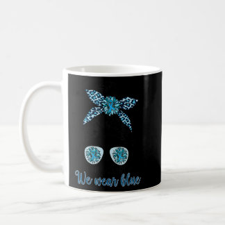 In November We Wear Blue Messy Bun Diabetes Awaren Coffee Mug