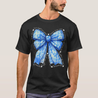 In November We Wear Blue Ribbon Coquette Diabetes T-Shirt