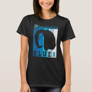 In November We Wear Blue Ribbon Diabetes Awareness T-Shirt