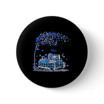 In November We Wear Blue Truck Diabetes Awareness  Button