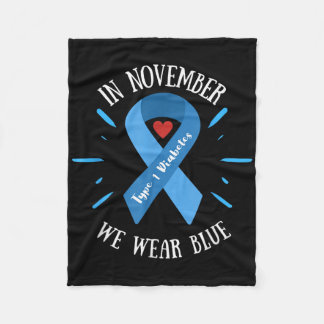 In November We Wear Blue, Type 1 Diabetes Awarenes Fleece Blanket