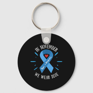 In November We Wear Blue, Type 1 Diabetes Awarenes Keychain