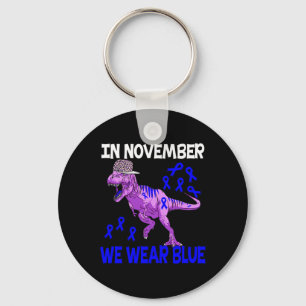 In November We Wear Blue Type 1 Diabetes Awareness Keychain