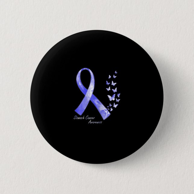 In November We Wear Periwinkle Ribbon Stomach Canc Button (Front)