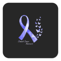 In November We Wear Periwinkle Ribbon Stomach Canc Square Sticker