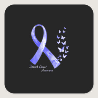 In November We Wear Periwinkle Ribbon Stomach Canc Square Sticker