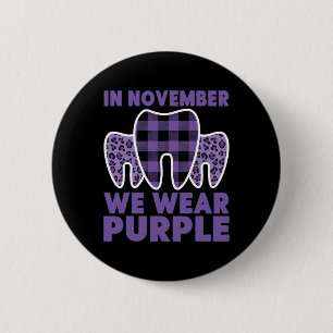 In November We Wear Purple Alzheimerheimer Awarene Button