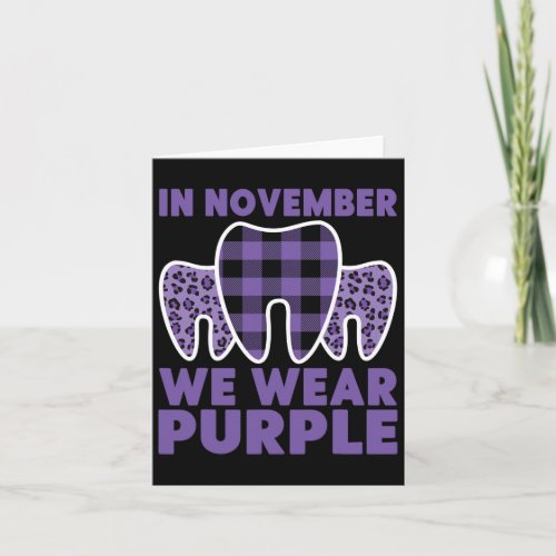 In November We Wear Purple Alzheimerheimer Awarene Card