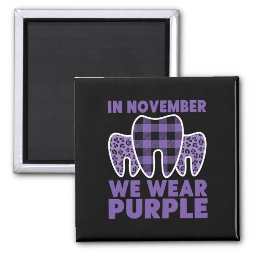 In November We Wear Purple Alzheimerheimer Awarene Magnet