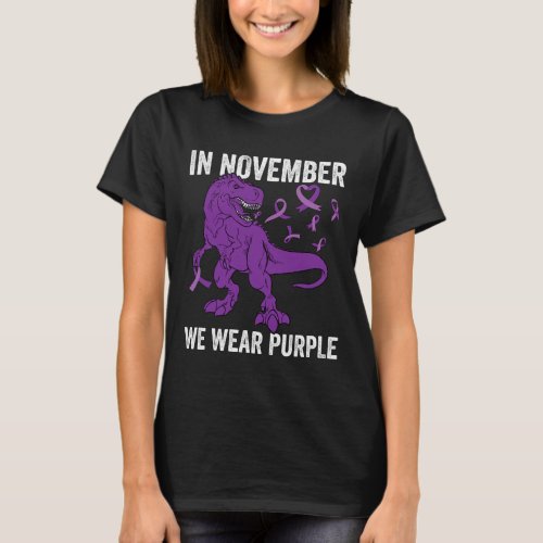 In November We Wear Purple Epilepsy Pancreatic Can T_Shirt