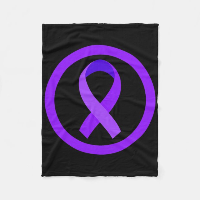 In November We Wear Purple Pancreatic Cancer Aware Fleece Blanket (Front)