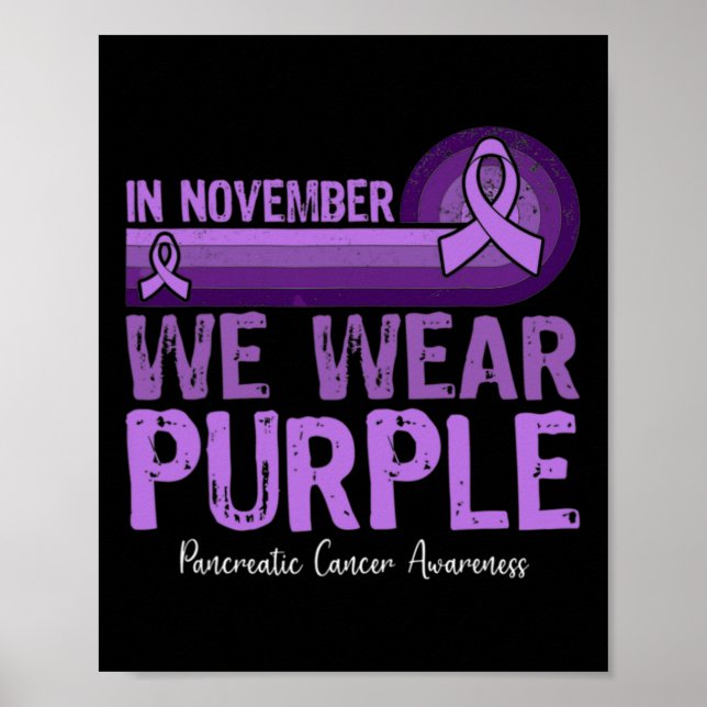 In November We Wear Purple Pancreatic Cancer Aware Poster (Front)