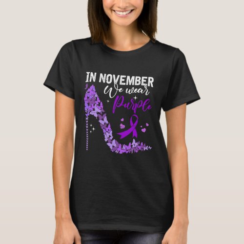 In November We Wear Purple Pancreatic Cancer Aware T_Shirt