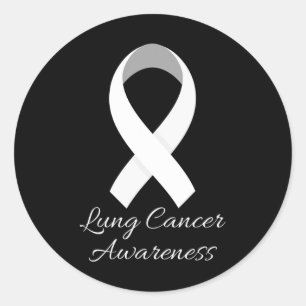 In November We Wear White Lung Cancer Awareness Mo Classic Round Sticker