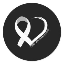 In November We Wear White Lung Cancer Awareness Mo Classic Round Sticker