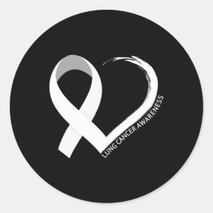 In November We Wear White Lung Cancer Awareness Mo Classic Round Sticker