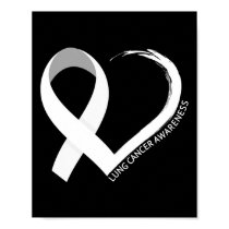 In November We Wear White Lung Cancer Awareness Mo Poster