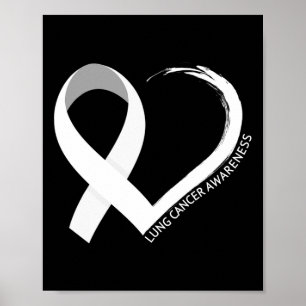 In November We Wear White Lung Cancer Awareness Mo Poster
