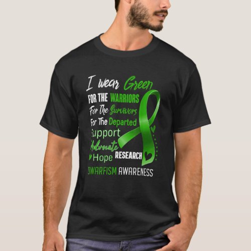 In October I Wear Green For Dwarfism Awareness Gre T_Shirt