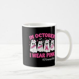 In October I Wear Pink Iv Nurse Life Breast Cancer Coffee Mug