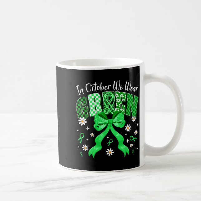 In October We Wear Green For Dwarfism Awareness Gi Coffee Mug (Right)
