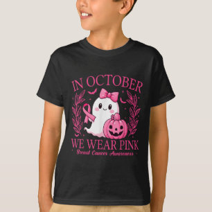 In October We Wear Nk Breast Cancer Awareness Hall T-Shirt