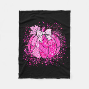 In October We Wear Nk Breast Cancer Pumpkin Hallow Fleece Blanket