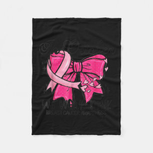 In October We Wear Nk Coquette Breast Cancer Aware Fleece Blanket