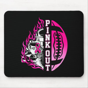 In October We Wear Nk Football Breast Cancer Aware Mouse Pad