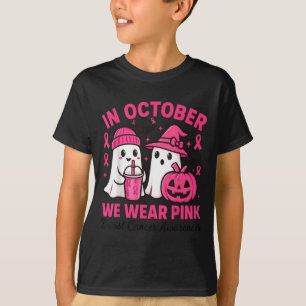 In October We Wear Nk Ghost Breast Cancer Awarenes T-Shirt