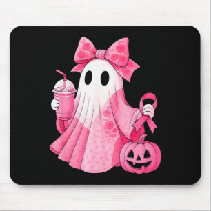 In October We Wear Nk Ghost Witch Breast Cancer Aw Mouse Pad
