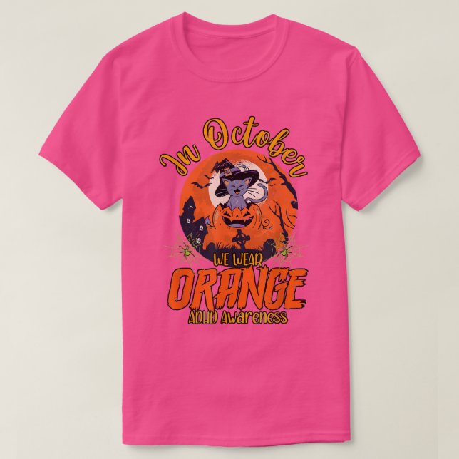 In October We Wear Orange ADHD 844 T-Shirt (Design Front)