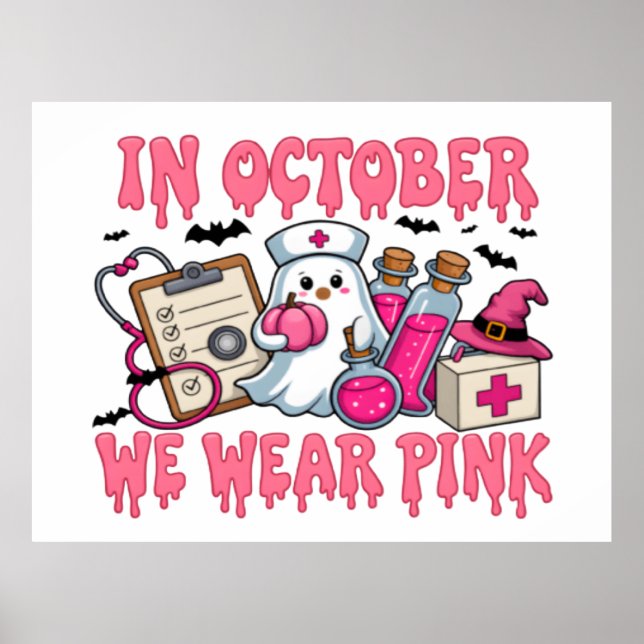 In October, We Wear Pink 2025 — Join the Movement  Poster (Front)