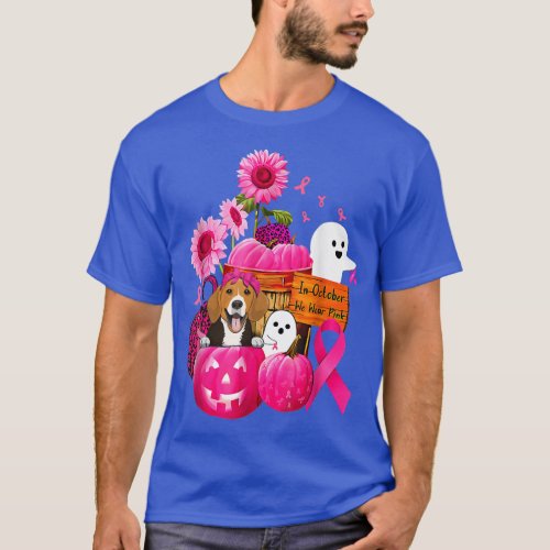 In October We Wear Pink Beagle Breast Cancer Hallo T_Shirt