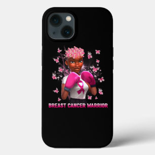 In October We Wear Pink Black Woman Breast Cancer iPhone 13 Case