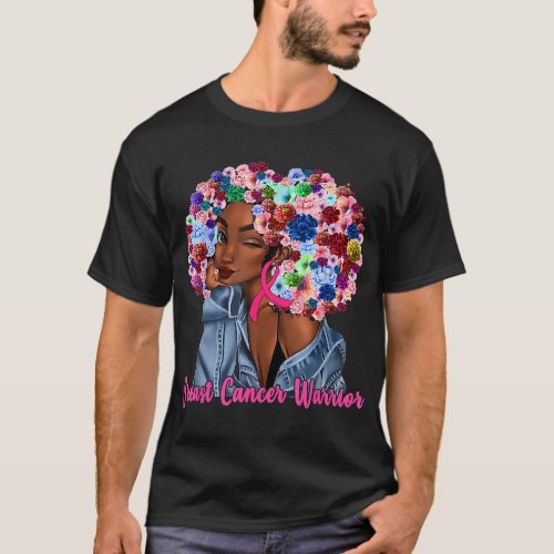 In October We Wear Pink Black Woman Breast Cancer  T_Shirt