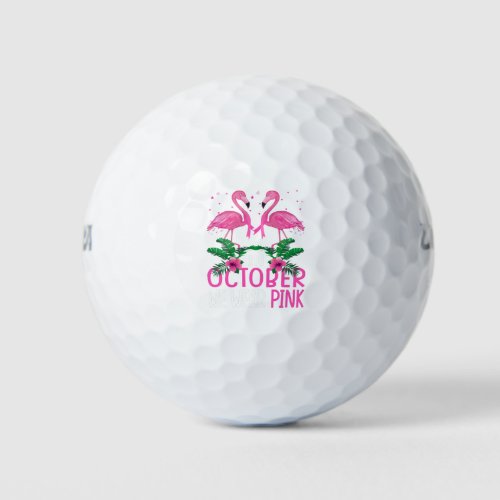 In October We Wear Pink Breast Cancer Awareness Golf Balls