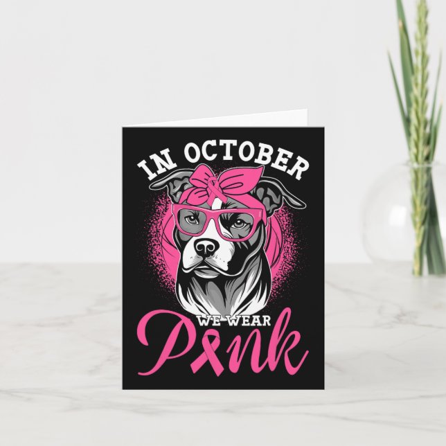 In October We Wear Pink Breast Cancer Awareness Pi Card (Front)