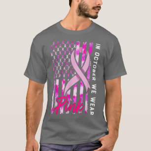 In October We Wear Pink Breast Cancer Awareness Pi T-Shirt