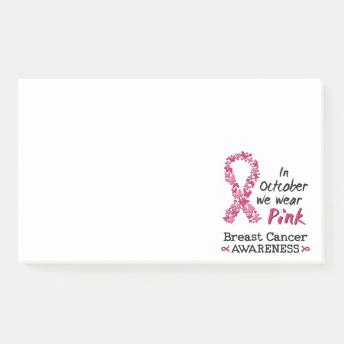 In October we wear pink Breast Cancer Awareness Post_it Notes