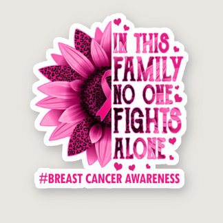 In October We Wear Pink Breast Cancer Awareness Sticker