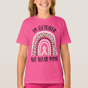 In October We Wear Pink Breast Cancer Awareness T-Shirt