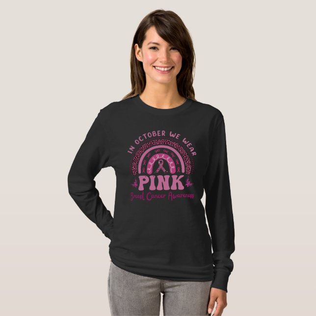 In October We Wear Pink,Breast Cancer Awareness  T-Shirt (Front Full)