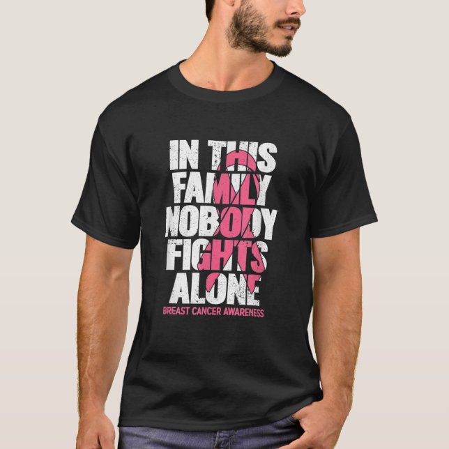 In October We Wear Pink Breast Cancer Awareness T-Shirt (Front)