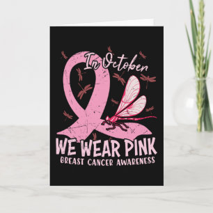 In October We Wear Pink Breast Cancer Card