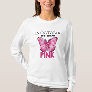 In October We Wear Pink Breast Cancer T-Shirt