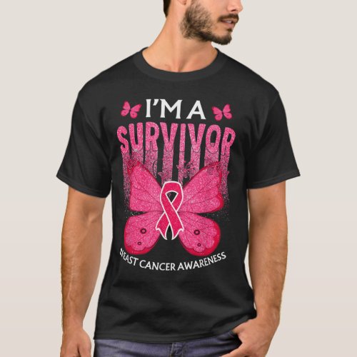In October We Wear Pink Butterfly Breast Cancer Aw T_Shirt